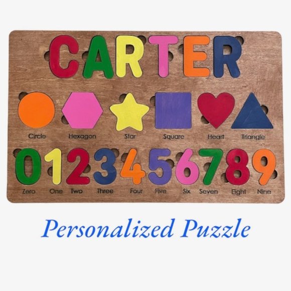 Puzzles Personalized Wood Puzzle Interactive Toys Gift for Child Child's Puzzle - Picture 2 of 5